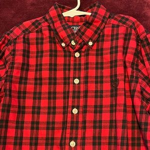 Boys/kids Chaps size 10/12 red and black button down